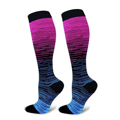 1 Pair Unisex Copper Compression Socks Women Men Anti Fatigue Pain Relief Knee High Stockings 15-20 mmHg Graduated For ONDREJ