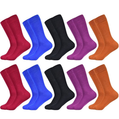 Men socks New 2020 Solid Color Cotton socks Black Blue red purple Business casual socks Colorful Full Dress Happy Socks Men gift