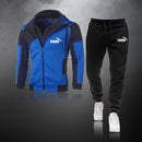 New 2020 Casual Tracksuit Men Sets Hoodies And Pants 2 Piece/Sets Zipper Hooded Sweatshirt Outfit Sportswear Male Suit Clothing